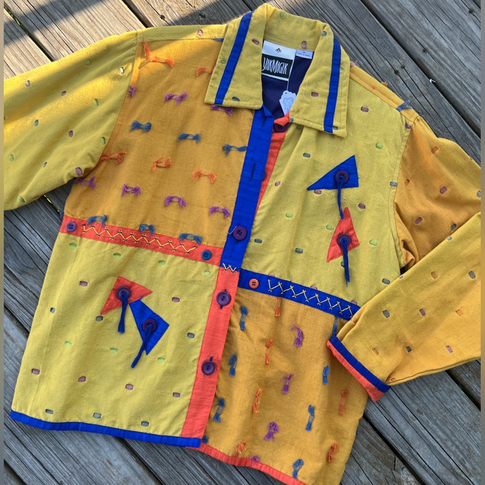 Vintage 90s Yak Magic funky lightweight jacket